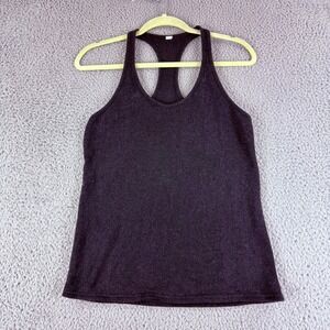 Alo Yoga Alosoft Finesse Racerback Tank Top Womens Small ? Black Heathered Sheer